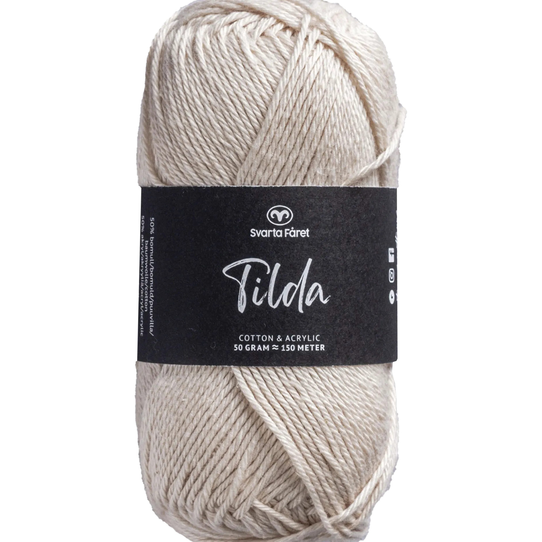 Tilda, bomull/akrylgarn, beige