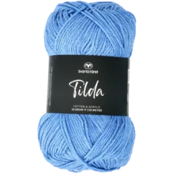 Tilda, bomull/akrylgarn, himmelsblå