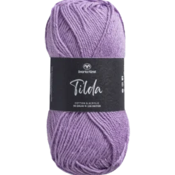 Tilda, bomull/akrylgarn, lila