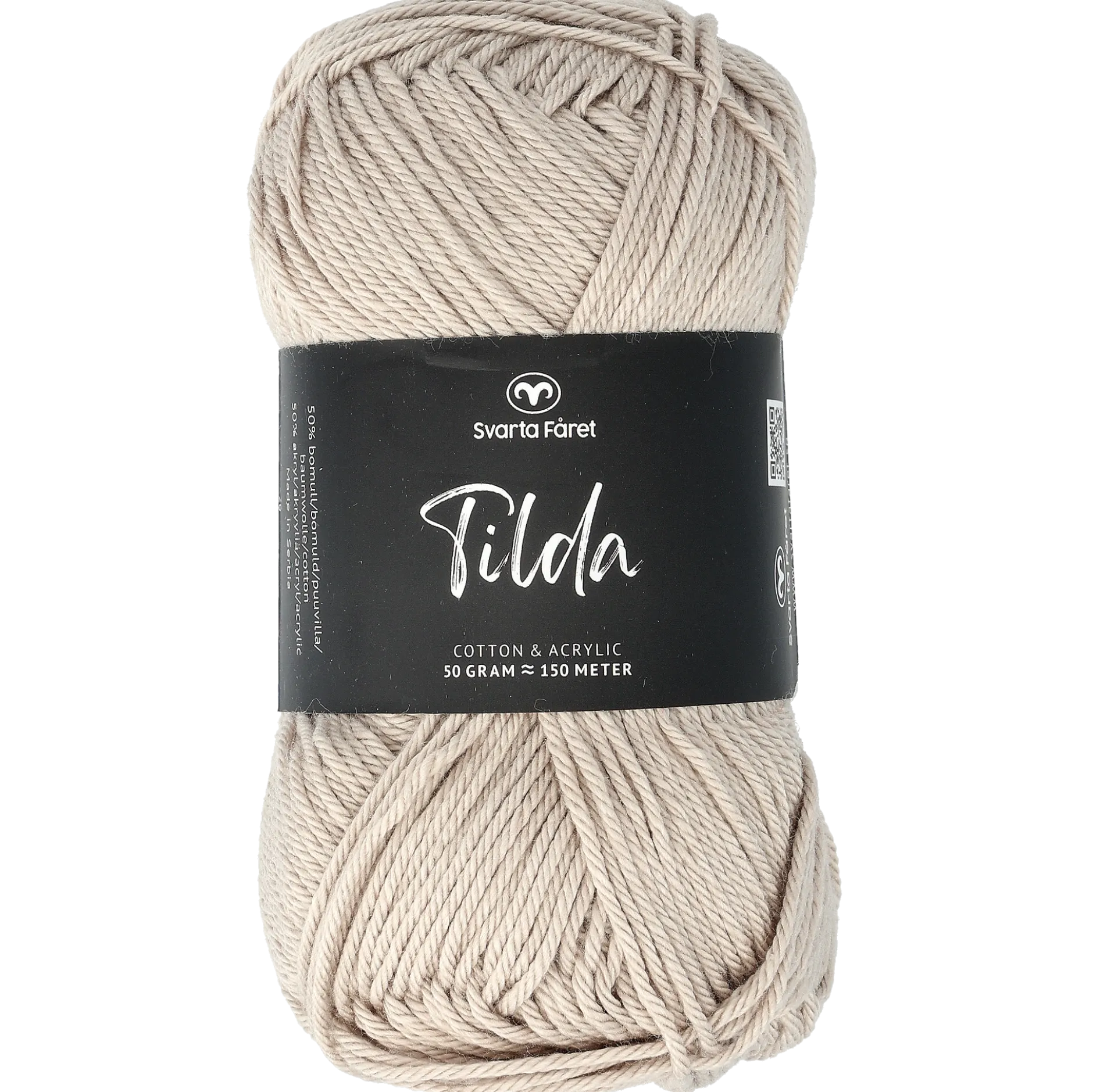Tilda, bomull/akrylgarn, pärlgrå