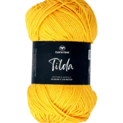 Tilda, bomull/akrylgarn, solgul