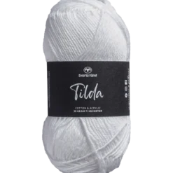 Tilda, bomull/akrylgarn, vit
