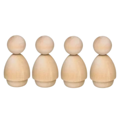 Träfigur 80 mm 4-pack