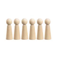 Träfigur 6-pack 70 mm