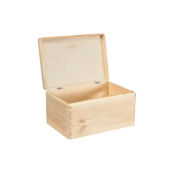 Trälåda slät med lock, 30x20x14 cm