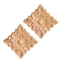 Träornament fyrkant, 40x40 mm
