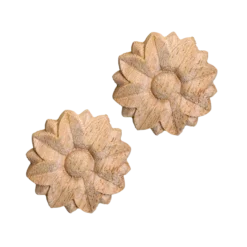 Träornament rosett, Ø 40 mm