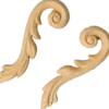 Träornament Snirkel 2-pack