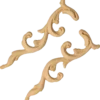 Träornament Snirkel smal 2-pack