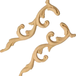Träornament Snirkel smal 2-pack
