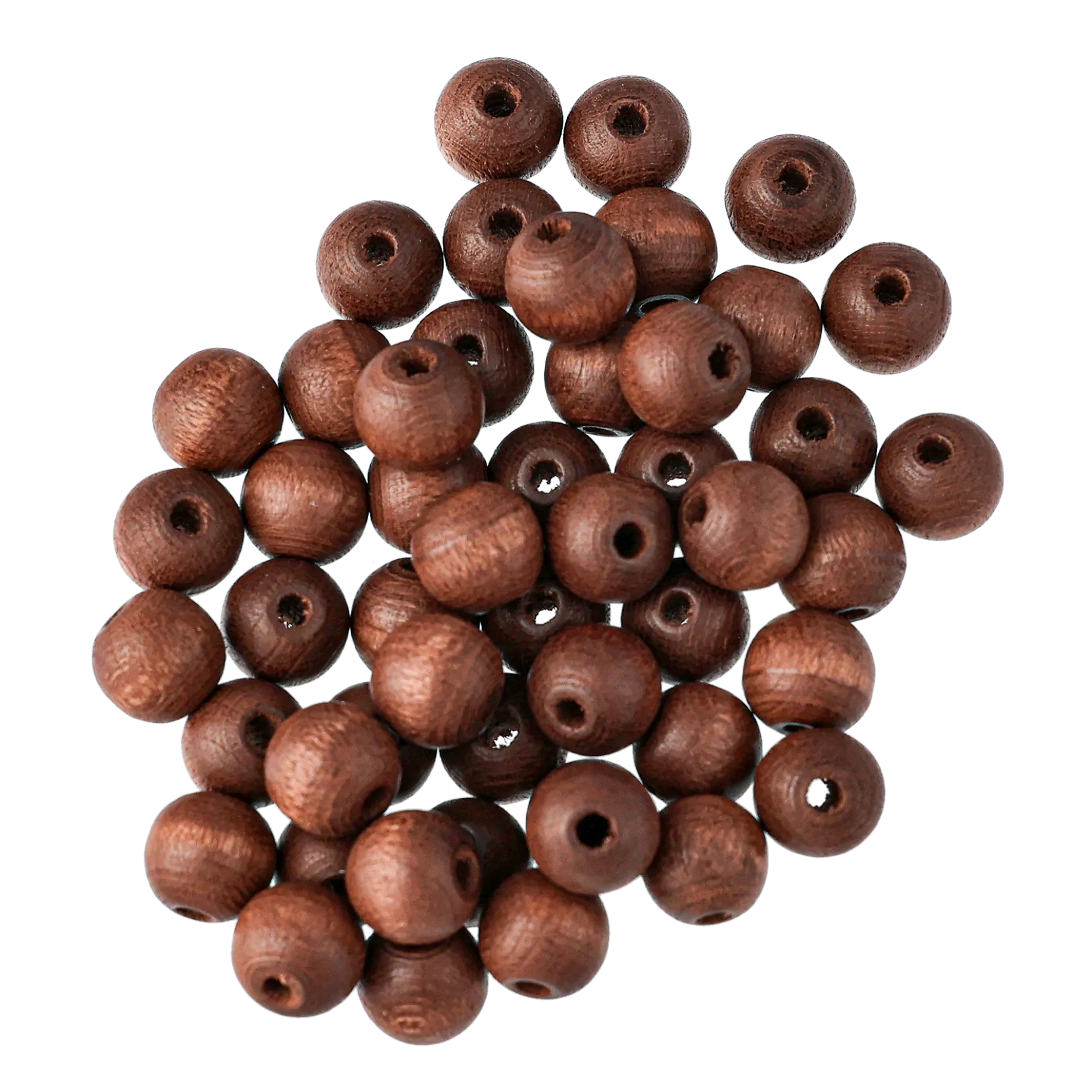 Träpärla 8 mm, brun