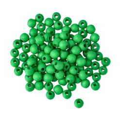 Träpärla 5 mm, grön