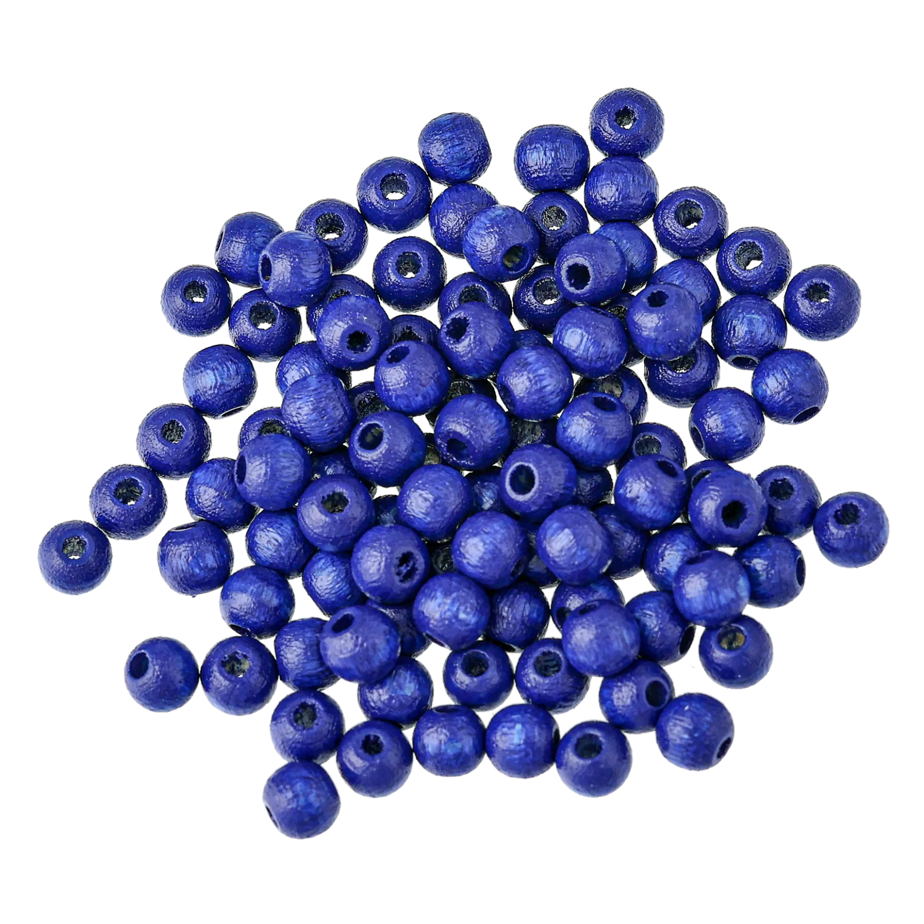 Träpärla 5 mm, mörkblå