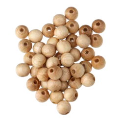 Träpärla 8 mm, natur