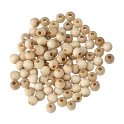 Träpärla 5 mm, natur