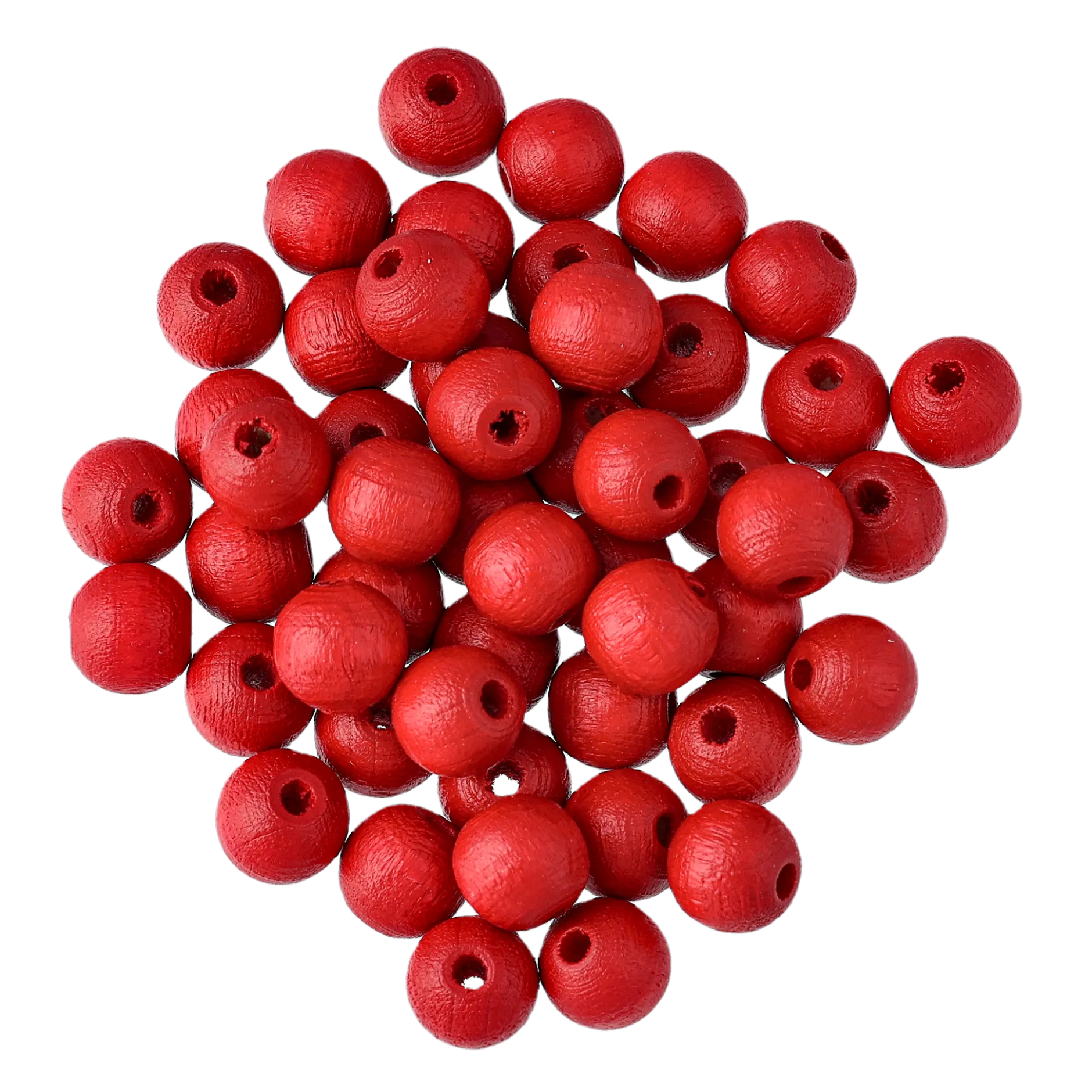 Träpärla 8 mm, röd