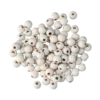 Träpärla 5 mm, vit