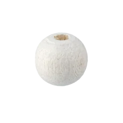 Träpärla 8 mm, vit