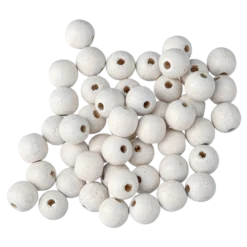 Träpärla 8 mm, vit