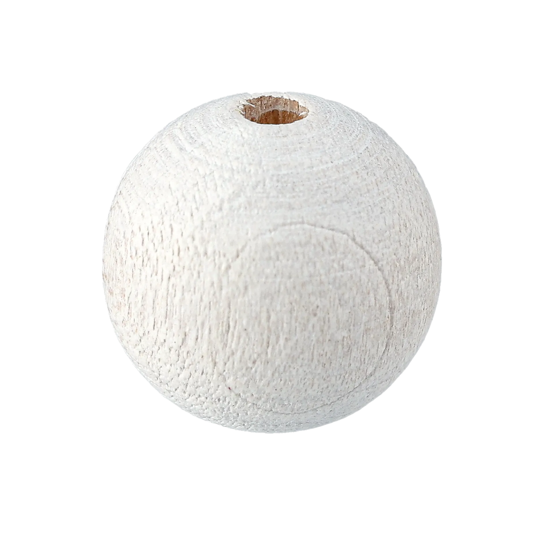 Träpärla 12 mm, vit
