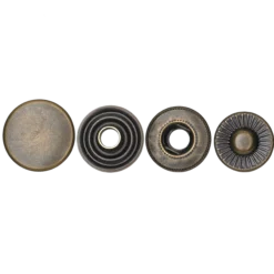 Tryckknappar 15 mm, antik mässing