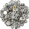 Tryckknappar 12 mm 50 st, silverfärgad