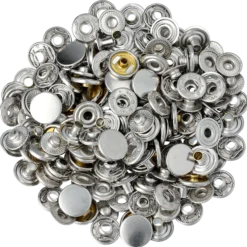 Tryckknappar 12 mm 50 st, silverfärgad