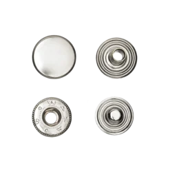 Tryckknappar 12 mm 50 st, silverfärgad