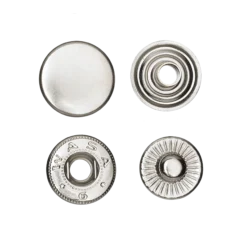 Tryckknappar 15 mm 50 st, silverfärgad