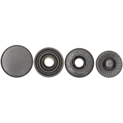 Tryckknappar 15 mm, svartoxiderad