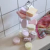 Tvålfärg, rosa/grön/violett