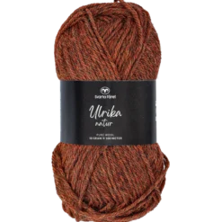 Ulrika natur, ullgarn, chestnut nature