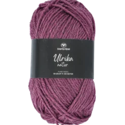 Ulrika natur, ullgarn, plum