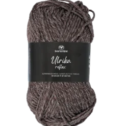 Ulrika reflex ullgarn, mörkbrun
