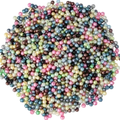 Vaxade glaspärlor 4 mm