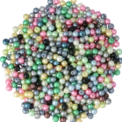 Vaxade glaspärlor 6 mm