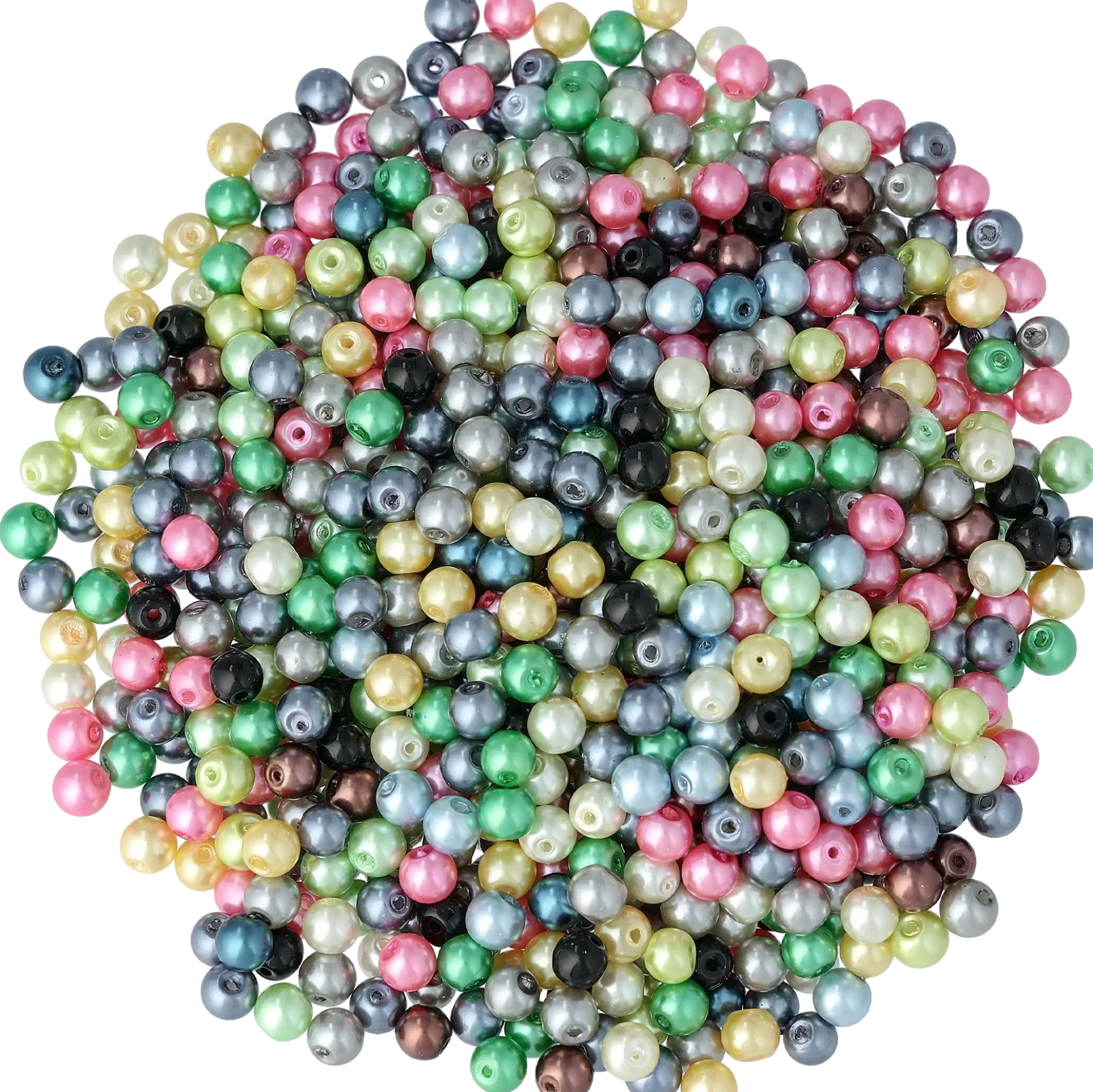 Vaxade glaspärlor 6 mm