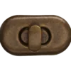 Vridlås 37x20 mm, antik mässing