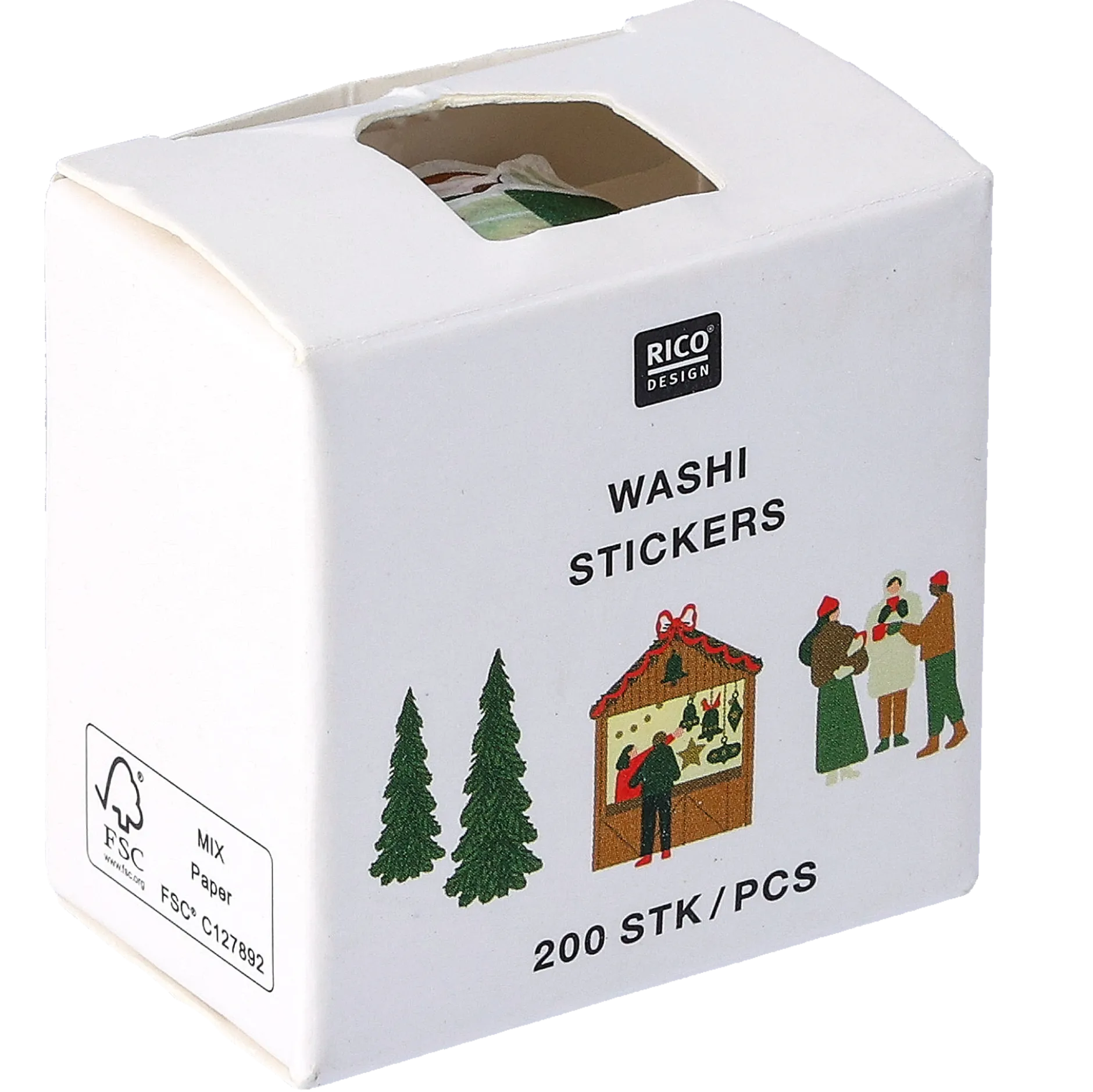 Washi stickers jul, Marknad