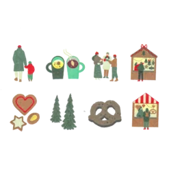 Washi stickers jul, Marknad