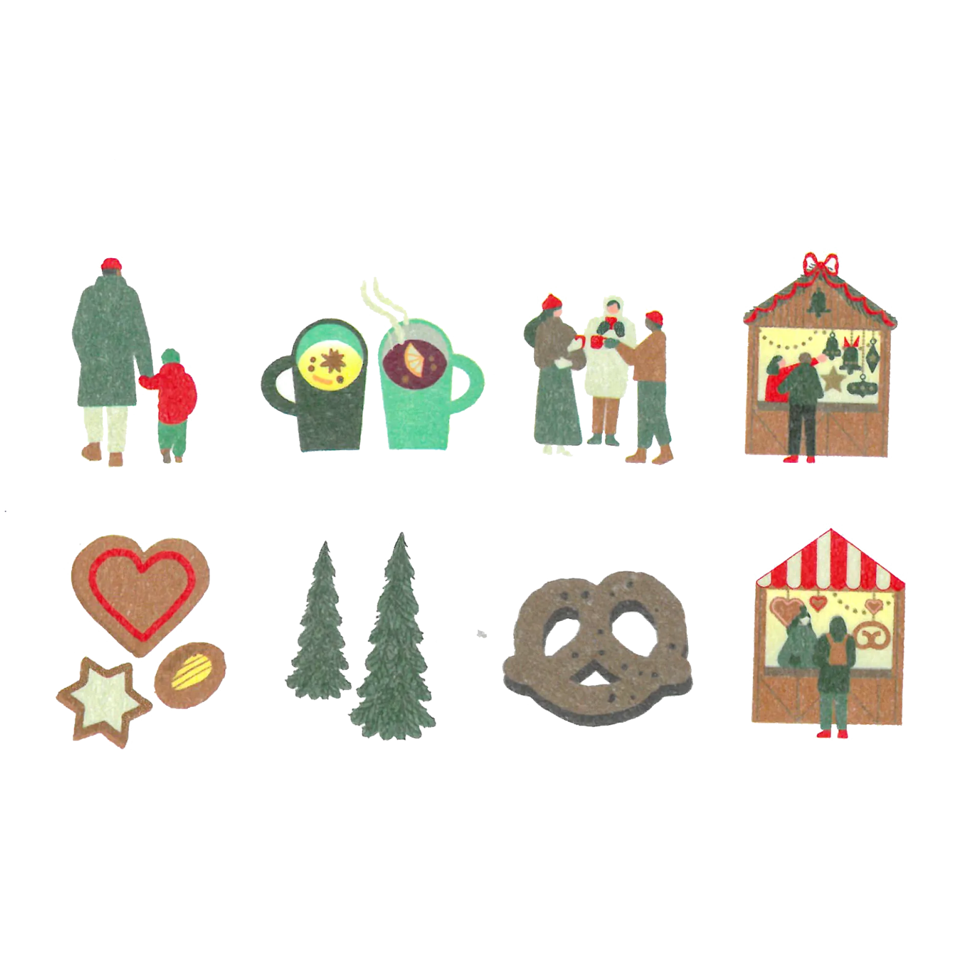 Washi stickers jul, Marknad